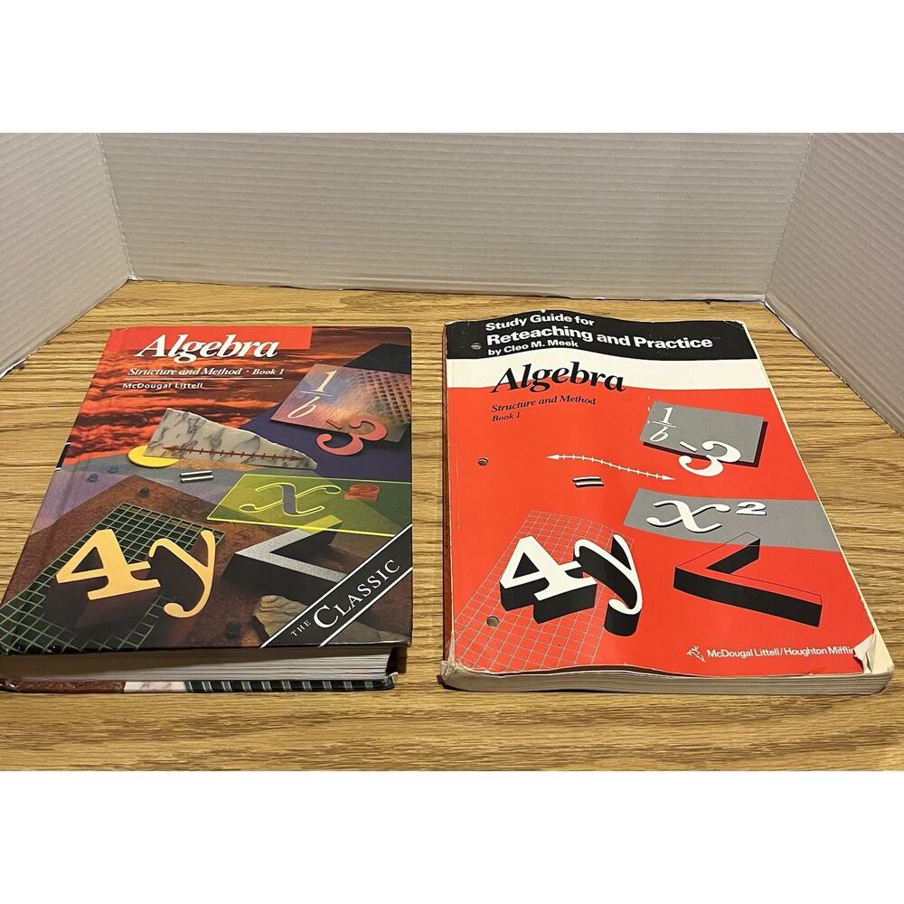 ALGEBRA STRUCTURE AND METHOD BOOK 1 TEXT AND STUDY GUIDE FOR By Mcdougal Littell